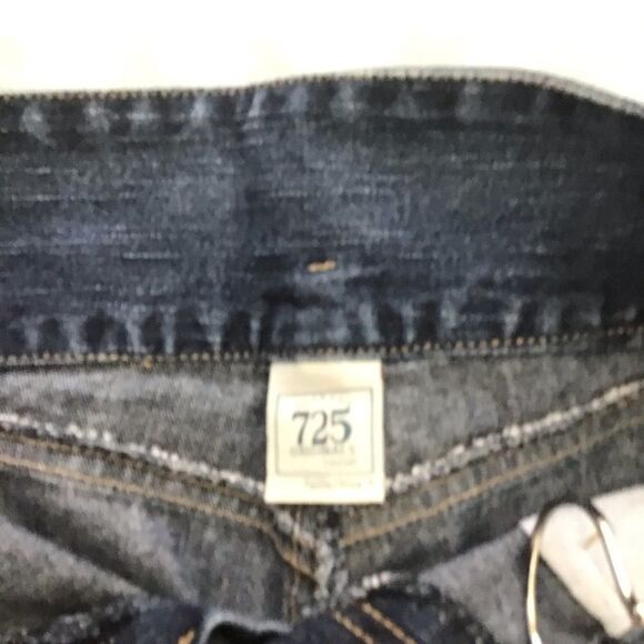 725 Originals 100% cotton mini jeans shorts high rise waisted button fly size 7 - Picture 5 of 11